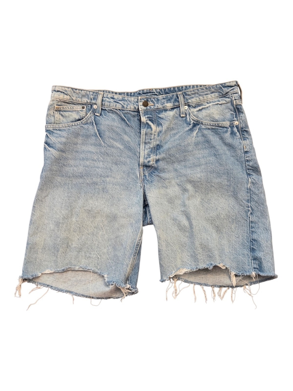 H&M &Denim Distressed Baggy Bermuda Jorts Cutoff Jean Shorts - Plus Size 16